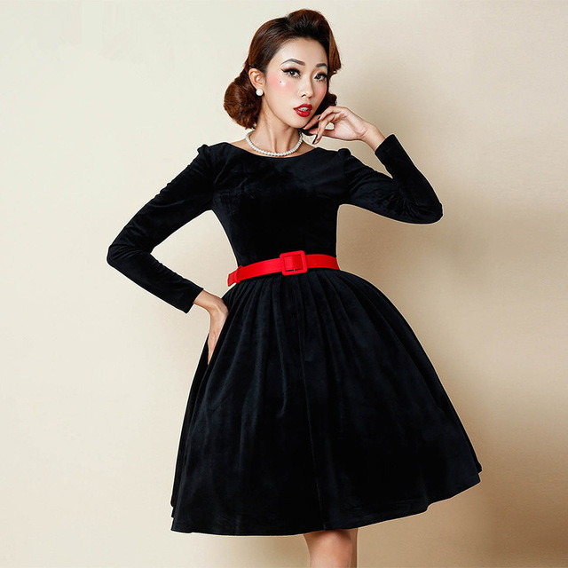 Autumn-women-vintage-50s-Audrey-Hepburn-long-sleeve-swing-pin-up-little-black-dress-plus-size.jpg_640x640