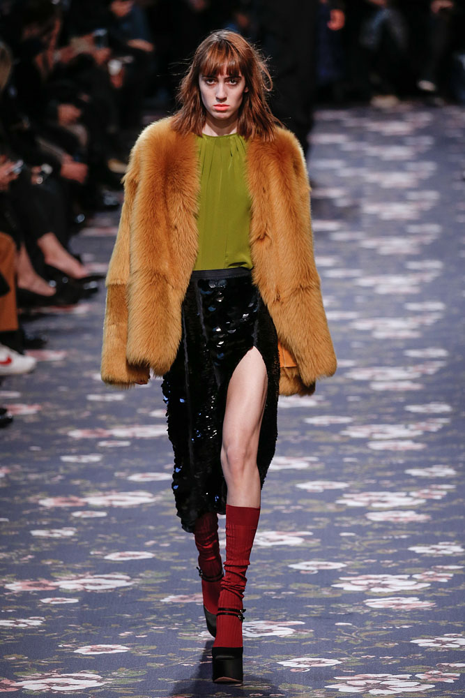 Paris, FR - - A model walks the runway at the Rochas Fall/Winter 2016 fashion show during Paris Fashion Week.