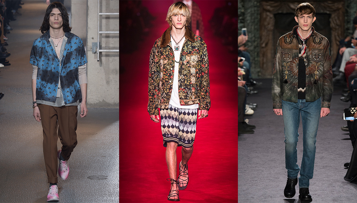Hippy Grunge From left to right- Lanvin, Gucci, Valentino